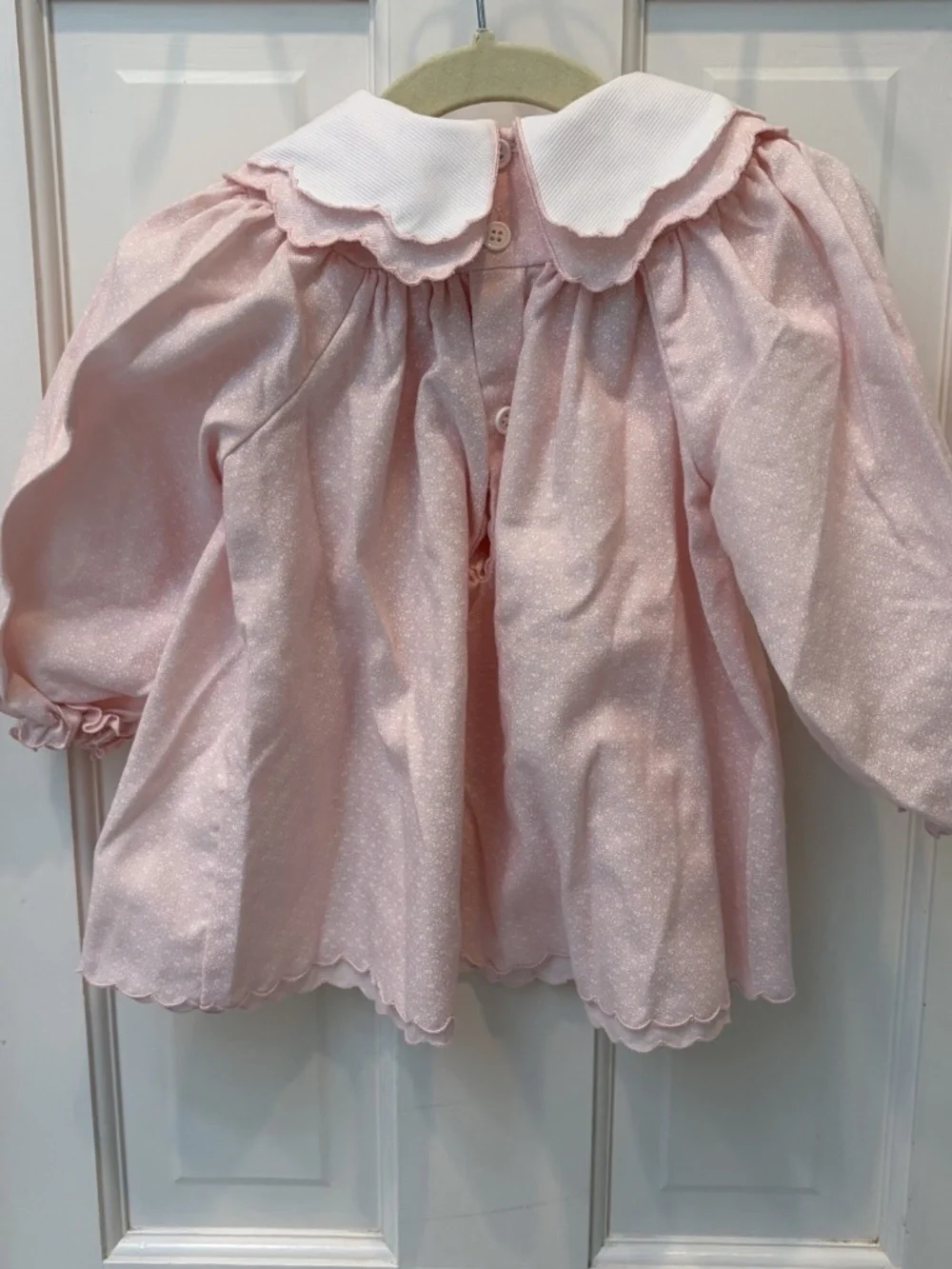 Sophie Dess Collections Paris Girls 12M Pink Smocked Peter Pan Collar Dress